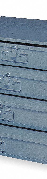 Sliding Drawer Cabinet: 20 in x 15 3/4 in x 15 in, 4 Drawers, 0 Dividers, Gray, Glide, Assembled (MPN 303-95-D950). Key specifications — Cabinet Color: Gray; Includes Dividers: No; Drawer Inside HxWxD: 3 in x 18 in x 12 in; Stackable: Yes; Number of Compartments per Drawer: 24; Brand: DURHAM MFG.
