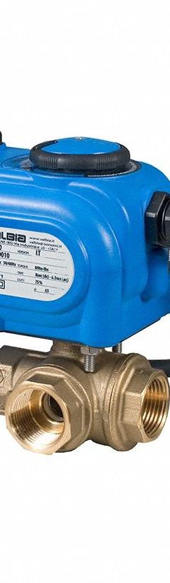 BONOMI Electrically Actuated Three-Way Ball Valve: 1/4 in, Brass, 100 to 240V AC, FNPT x FNPT x FNPT (MPN 8E865LF-003-1/4). Key specifications — Included Mounting: ISO 5211 Actuator Mounting Pad; Brand: BONOMI; Actuator Features: Manual Override.