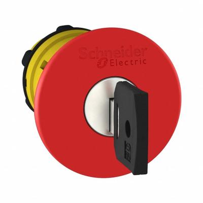 SCHNEIDER Multihead Operator: Red, 22 mm Mounting Size, Non-Metallic - Mushroom-Head Push-Button Operators