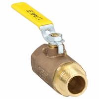 APOLLO Manual Two-Way Ball Valve: 1 in, Bronze, Straight, FNPT x MNPT, 600 psi Max. Pressure (CWP) (MPN 7080501). Key specifications — Brand: APOLLO; Handle: Lever.