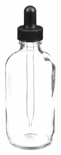 APPROVED VENDOR Dropper Bottle: Round, 120 mL, 4 fl oz, Soda Lime Glass, Colorless, 48 mm Body Dia (MPN GLC-05726). Key specifications — Shape: Round; Brand: APPROVED VENDOR.