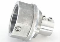 BRIDGEPORT FITTINGS Grounding Lug Hubs for EMT: 1 1/2 in Trade Size, 3 3/32 in Overall Lg (MPN MCH-150). Key specifications — Insulated: No; Thread Size: 1-1/2"-11-1/2; Thread Type: NPT; Brand: BRIDGEPORT FITTINGS.