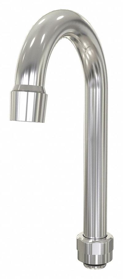 SANI-LAV Spout: Spout, Gooseneck, Swivel Spout, Brass, Chrome, 2 gpm Flow Rate, Aerated - Gooseneck Faucet Spouts