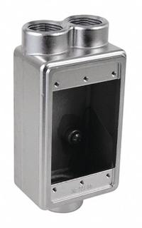 CALBRITE Electrical Box: Stainless Steel, Rectangular, 1 Gangs, 3/4 in Hub Size, 18 cu in Capacity (MPN S60700FSCC). Key specifications — Color: Gray; Brand: CALBRITE.