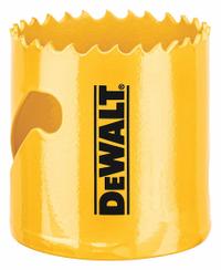 DEWALT Hole Saw: 2 3/16 in Saw Dia., 4/5 Teeth per Inch, 1 3/4 in Max. Cutting Dp, Bi-Metal (MPN DAH180098). Key specifications — attr1098070: 4/5; attr1098087: DEWALT; attr1098073: 5/8"-18.