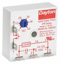 DAYTON Single Function Encapsulated Timing Relay: Surface Relay Mounting, 12 to 125V DC (MPN 5WML9). Key specifications — Brand: DAYTON.