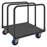 APPROVED VENDOR Panel Truck: 2,000 lb, Gray, 31 1/2 in L x 28 1/2 in W x 34 in H Deck, 3 Rails (MPN PM-2831-SD-95). Key specifications — Color: Gray; Caster/Wheel Configuration: (4) Swivel; Brand: APPROVED VENDOR.