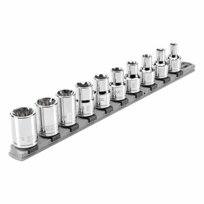 TEKTON Socket Set: 1/2 in Drive, 10 Piece, External Torx, Torx - External Torx & Torx Plus Socket Sets