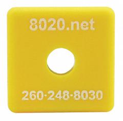 End Cap: 15 Series, Inch, 1 1/2 in x 13/64 in x 1 1/2 in, Yellow, ABS, Matte, For 0.328 in Slot Wd (MPN 2030YEL). Key specifications — Finish: Matte; Product Type: End Cap; Material: ABS; Includes Fasteners: Yes; Manufacturer Part Number: 2030YEL; Brand: 80/20; System of Measurement: Inch.