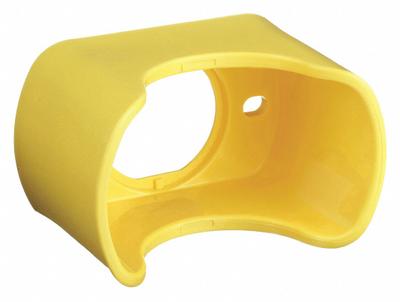 SCHNEIDER Pushbutton Guard: 22 mm Panel Mounting Hole Dia, Yellow, Plastic - Guards for Push Buttons