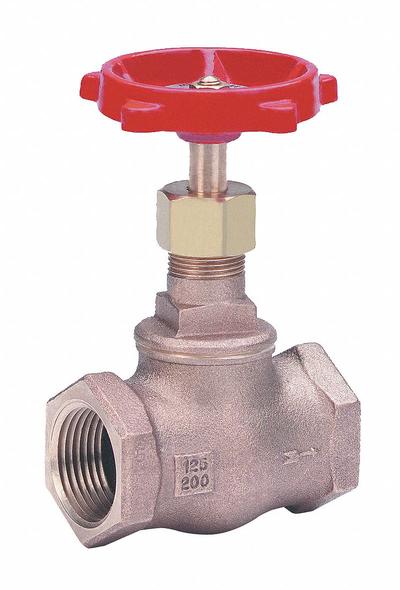 MILWAUKEE VALVE Globe Valve: For Gas/Oil/Steam/Water Media, Bronze, Z-Body, 3 in Pipe Size - Bronze Straight-Body General-Service Globe Valves