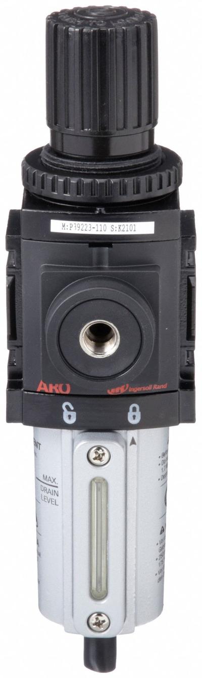 ARO Filter-Regulator: 1500 Series, 1/4 in NPT, 72 cfm, 0.3 micron, 0 psi to 140 psi - ARO FRL Air Filter/Regulators