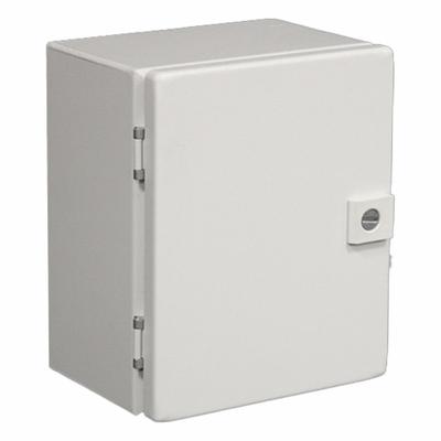 RITTAL Electrical Enclosure: Steel, 250 mm x 200 mm x 100 mm, 4, Solid Cover, Hinged - Steel Enclosures with Hinged Covers