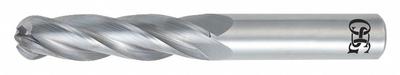OSG Ball End Mill: Carbide, TiCN Coated, 4 Flute, 1/2" Mill Dia, 2" LOC - General Purpose Carbide Ball End Mills