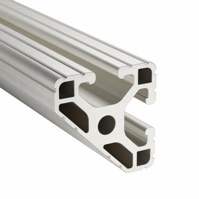 80/20 T-Slot Framing System: 15 Series, 10 ft Lg, 1 1/2 in x 1 1/2 in, Silver - Quarter-Round & Angled Grooved Inch Profiles