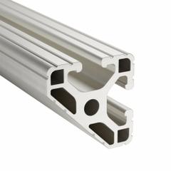T-Slot Framing System: 15 Series, 10 ft Lg, 1 1/2 in x 1 1/2 in, Silver, Single, Grooved, 2 Slots (MPN 1547-120). Key specifications — System of Measurement: Inch; Finish: Anodized; Product Type: T-Slot Profile; Material: Aluminum; Yield Strength: 35,000 psi; Manufacturer Part Number: 1547-120; Brand: 80/20.