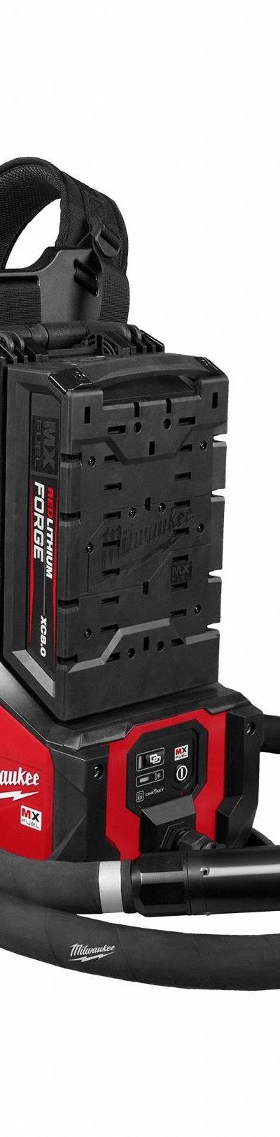 MILWAUKEE Concrete Vibrator: Backpack - Milwaukee Cordless Concrete Vibrators