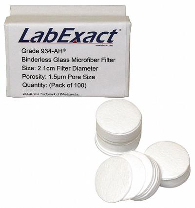 LABEXACT Glass Microfiber Filter: 934-AH, 2.1 cm Dia, 0.43 mm Thick - 934-AH Grade Glass Microfiber Filters, Binder Free