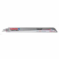 LENOX Reciprocating Saw Blade: 8 Teeth per Inch, 12 in Blade Lg, 0.05 in Blade Thick, Carbide, Metal (MPN LXAR12108CT-1). Key specifications — attr1109198: 8; attr1109200: Rigid for Straight Cuts; attr1109201: Straight; attr1109209: LENOX.
