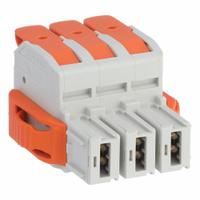 WAGO Lever Wire Connector: 3 Port, 18 AWG – 4 AWG Solid Wire Size Range, 66 A, 600 V, 832 Series (MPN 832-1103/037-000). Key specifications — Brand: WAGO; Product Type: Female Pluggable Lever; Series: 832.
