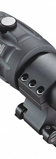 BUSHNELL Rifle Scope Magnifier: 3x, 103 ft, 2 MOA Dot, Black (MPN AR731304). Key specifications — Reticle Color: Black; Color: Black; Magnification: 3x; Brand: BUSHNELL; Field of View @ 100 yd: 103 ft; Reticle: 2 MOA Dot; Product Type: 3X Magnifier.
