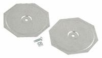 RACO Knockout Seal: Steel, 4 in Conduit Hole Size, Steel, Zinc Electroplated, (2) Discs/Bolt and Nut (MPN 1041). Key specifications — Brand: RACO; Finish: Zinc Electroplated; For Hole Type: Knockouts; Includes: Bolt and Nut; Material: Steel.
