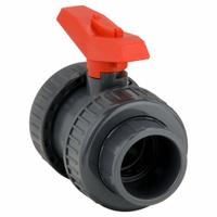 GF PIPING SYSTEMS Manual Two-Way Ball Valve: 1 1/2 in, PVC, Straight, FNPT x FNPT, Two-Piece, Tee (MPN 161375006). Key specifications — Brand: GF PIPING SYSTEMS; Handle: Tee.