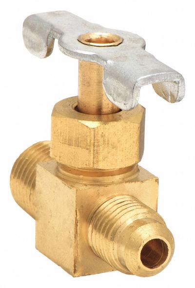 WEATHERHEAD Needle Valve: Inline Valve Body, Brass, 1/4 in Pipe Size, Flare x MIP - Brass Straight-Body Needle Valves
