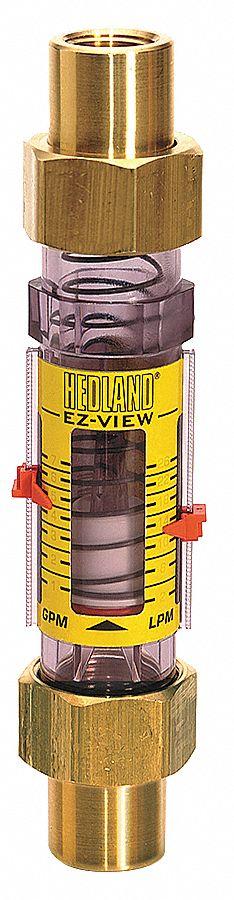 HEDLAND Mechanical Flowmeter: Flow Meter, Scale, Variable Area, Inline, Universal - Inline Flowmeters for Water with Remote Output