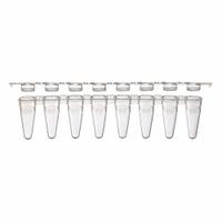 GLOBE SCIENTIFIC Test Tube: Test Tube, Polypropylene, 0.1 mL Capacity - mL, White, Non-Sterile (MPN PCR-STR-01FW). Key specifications — Brand: GLOBE SCIENTIFIC; Graduated: No; Closure Color: Colorless; Includes: Separate 8-Strip Clear Flat Caps; Includes Closure: Yes; Body Color: White; Body Material: Polypropylene.