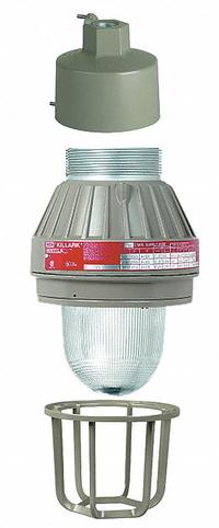 KILLARK Incandescent Light Fixture: 6,360 lm, T3C Temp Code, 300 W, 120/277V AC, 10 3/8 in Ht (MPN EMI20A2G). Key specifications — Voltage: 120/277V AC; Temperature Code: T3C; Hazardous Location Rating: Class II, Div 1 and 2, Group E, F, G; Emergency Battery Backup: No; Brand: KILLARK.