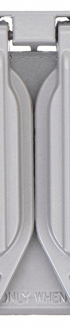 BELL Weatherproof Cover: Aluminum, Outdoor Receptacles, 2 Gangs, 4 1/2 in Overall Ht, 3R, Gray (MPN 5148-0). Key specifications — Brand: BELL; Color: Gray; Compatible with Product Type: Outdoor Receptacles; Mounting Orientation: Vertical.