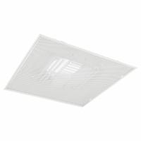 Diffuser: Ceiling, 23 3/4 in H, 23 3/4 in W, Surface Mount, 10 in Duct, Steel, Perforated, White (MPN 4MJU9). Key specifications — Insulated: No; Adjustable Blades: No; Color: White; Brand: APPROVED VENDOR; Mounting Location: Ceiling.