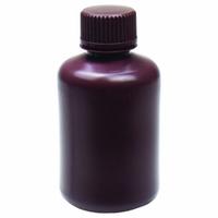 APPROVED VENDOR Reagent Bottle: HDPE, 4 fl oz, 125 mL, Amber, 24-415 mm Screw Closure Size, Unlined (MPN 33426). Key specifications — Body Color: Amber; Closure Attached: Attached; Brand: APPROVED VENDOR; Pre-Cleaned: None; Closure Included: Yes.