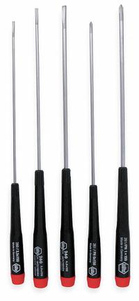 WIHA Precision Screwdriver Set: 1-10 Pieces, 5 Pieces, Phillips/Slotted Tip, Ergonomic Grip (MPN 26192). Key specifications — attr1205274: WIHA; attr1205269: 1/8 in.