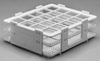 Tube Rack: 4 1/8 in Overall Wd, 1 3/4 in Overall Ht, 5 in Overall Lg, Polypropylene, White, Benchtop (MPN F18514-0020). Key specifications — Material: Polypropylene; Mounting Location: Benchtop; Color: White; Product Type: Test Tube Rack; Total Holding Capacity: (20) Places; Brand: SP SCIENCEWARE.