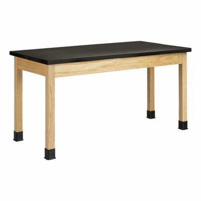 DIVERSIFIED SPACES Plain Apron Table: 30 in Overall Wd, 30 in Overall Ht, 6 ft Overall Lg - Fixed-Height Laminate Surfaced Lab Tables