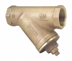 KECKLEY Y Strainer: 2 1/2 in, NPT, Perforated, 0.0469 in Screen Size, Bronze, Fiber, 9 in Ht (MPN 21/21THY-BC045P34-FTI-F). Key specifications — Brand: KECKLEY; Seal Material: Fiber; Manufacturer Part Number: 21/21THY-BC045P34-FTI-F; Screen Material: 304 Stainless Steel.