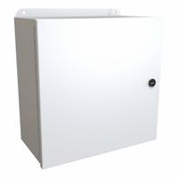 HAMMOND Electrical Enclosure: Steel, 12 in x 12 in x 6 in, NEMA 12/13/3R/4, w/Panel, Solid Cover (MPN EJ12126LG). Key specifications — Closure Method: Latches; Brand: HAMMOND; Knockouts: Not Included.