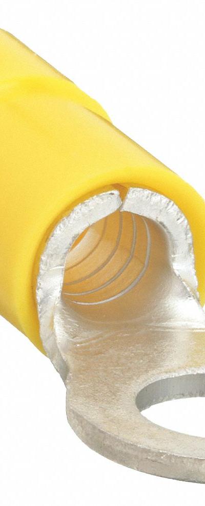GRAINGER Ring Terminal: Yellow - Insulated Ring Terminals