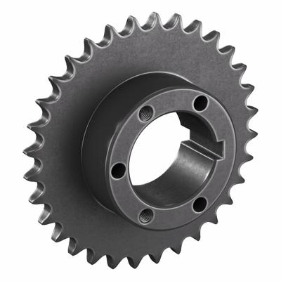 TSUBAKI Sprocket: For 40 Chain, 32 Teeth, 5.101 in Pitch Dia, 5.377 in Outside Dia - Size 40 Bushed-Bore Roller Chain Sprockets