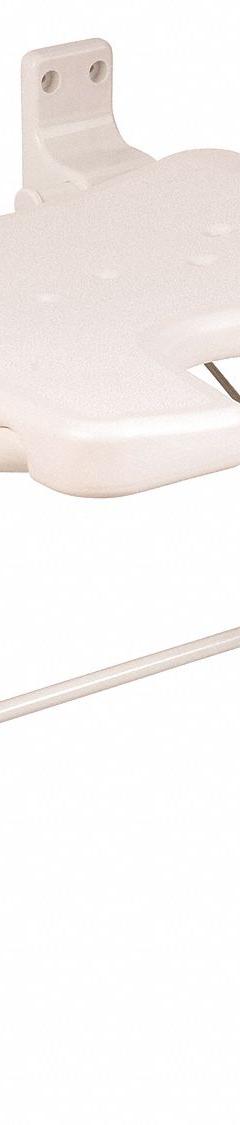 HEALTHSMART Shower Bench: Plastic, 16 in Max. Seat Wd, 250 lb Wt Capacity (MPN 522-3700-1900)
