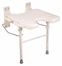 HEALTHSMART Shower Bench: Plastic, 16 in Max. Seat Wd, 250 lb Wt Capacity (MPN 522-3700-1900)