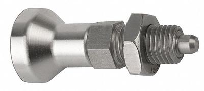 KIPP Indexing Plunger: Nonlocking, SS, 3/4"-10 Thread - Nonlocking Pull-Knob Indexing Plungers with Jam Nut