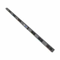 EATON TRIPP LITE PDU: Three-Phase, 208V AC, 24 Outlets, (12) C13/(12) C19, Metered, Remote-Monitored (MPN EVMA2130A). Key specifications — attr928758: NEMA L21-30P; attr928730: EATON TRIPP LITE; attr1314318: Three-Phase; attr928747: 208V AC; attr928761: (12) C19; attr928752: Vertical Rack; attr982487: Front or Side.