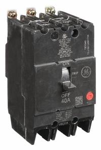 GE Molded Case Circuit Breaker: 40 A Amps, 14kA at 277/480V AC, Fixed, Lug, ABC (MPN TEY340). Key specifications — Series: TEY; Max. AIR Rating: 14kA at 277/480V AC; Instantaneous Trip: Fixed; Terminal Connection: Lug; Phase Connection: ABC.