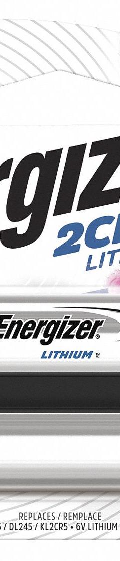 ENERGIZER Battery: 2CR5 Battery Size, Lithium, 1,500 mAh Capacity, 6V DC (MPN EL2CR5BP). Key specifications — Battery Chemistry: Lithium; Brand: ENERGIZER.