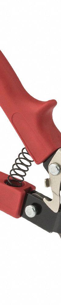 MALCO Offset Snip: Left, 10 in Overall Lg, 1 1/4 in Cutting Lg, Steel, Plastic, Steel, Metal (MPN M2006). Key specifications — attr308531: Plastic; attr308530: Steel; attr308532: Steel; attr308533: Yes; attr308535: Metal; attr308541: 0.048 in (Mild Steel); attr308546: Left; attr324897: MALCO.