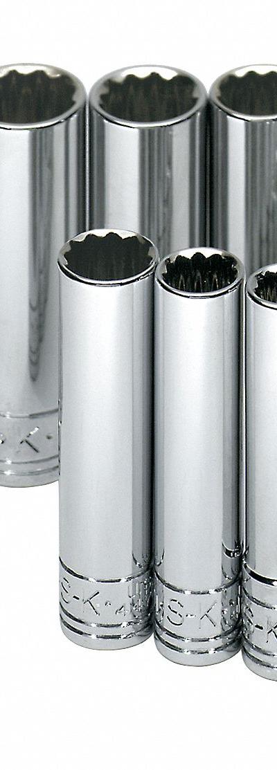 SK PROFESSIONAL TOOLS Socket Set: 1/4 in Drive - SAE & Metric Socket Sets