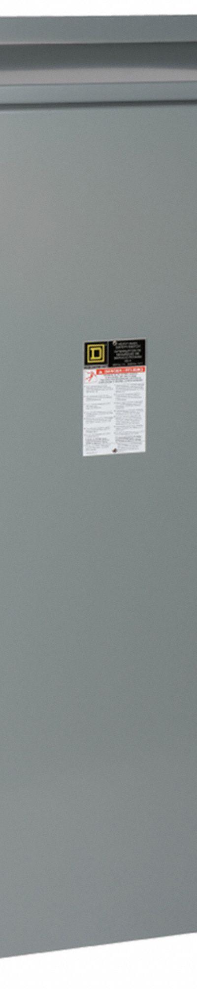 SQUARE D Safety Switch: Fusible, 600 A, Single Phase, 240V AC, Galvanized Steel - Fusible Safety Switches
